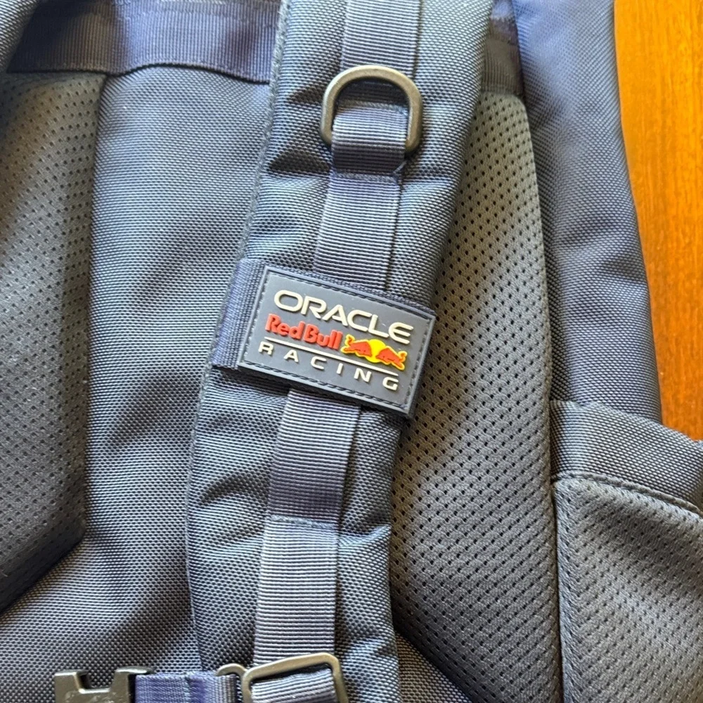Oracle Red Bull Racing Formula F1 Roll Top Backpack with 3 Removable Patches